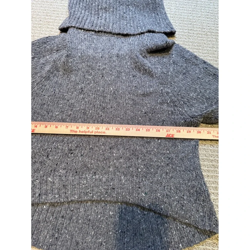 Theory Wool Cashmere Blend Turtleneck Sweater Poncho‎ Gray Short Sleeve Women S